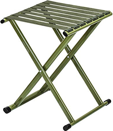 TRIPLE TREE Folding Stool 17.8 Height Heavy Duty Camping Stool Outdoor Portable Chair Hold up to 600 lbs for Walking Hiking Fishing