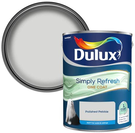 Dulux Simply Refresh One Coat Matt Emulsion Paint - Polished Pebble - 5L