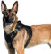 rabbitgoo Hundegeschirr Grosse Hunde, Anti Zug Geschirr Hund Verstellbar mit Griffe Verbreitert, Robust und Verschleißfest, Taktisches Hundegeschirr mit Metallschnallen zum Wandern(XL, Schwarz)