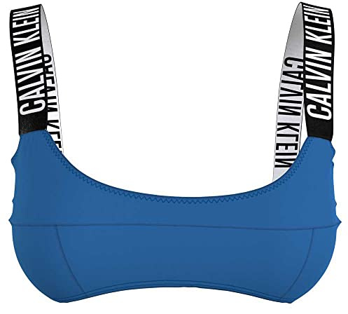 Calvin Klein Top Bikini a Bralette Donna Non Imbottito, Blu (Dynamic Blue), M
