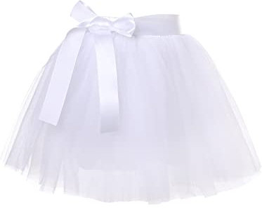 Tüllrock Kinder Tütü Rock Ballettrock Minirock Tanzkleid 7 Lagen Petticoat Ballettkleid für Partys Tanzen Kostüme Fasching Halloween 2-8 Jahre