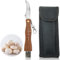Pilzmesser mit Bürste, Tragbares Pilzmesser Set, Taschenmesser Klappmesser Outdoor mit Holzgriff, Geschenk für Pilzsammler, Hochwertiges Kleines Taschenmesser Klappmesser für Outdoor und Camping.
