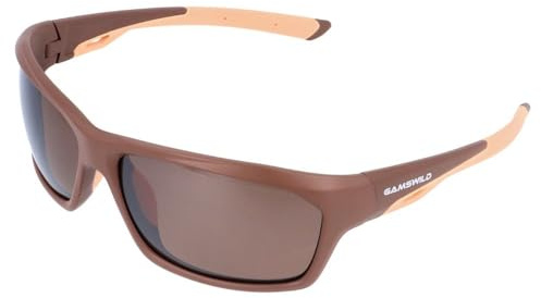 Gamswild WS4034 sportglasögon solglasögon TR90 polariserade cykelglasögon skidglasögon kvinnor män unisex lätta | grön | blå | brun |, brun-beige