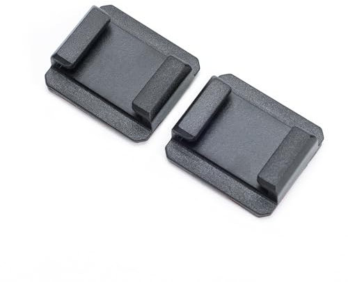 VRIG 2 Packs Plastik Cold Shoe Mount Adapter mit selbstklebendem Rückenaufkleber, Cold Shoe Adapter für Kamerakäfig Blitz Flash LED Monitor Mikrofone
