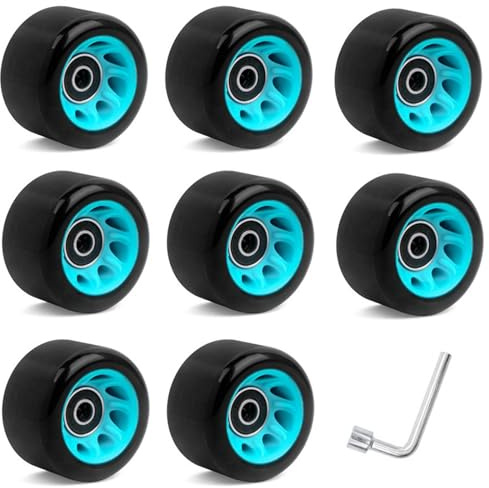 Ruedas para Patines de Cuatro Ruedas para Exteriores, para Patinaje recreativo, Asfalto, aceras, Paseos marítimos, Calles, 58 x 32 mm, dureza 88A,8 Pack