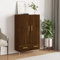 SXJEQOC Highboard Braun Eichen-Optik 69,5x115 cm Holzwerkstoff mit Metallbeinen Moderner Aufbewahrungsschrank für Wohnzimmer & Flur