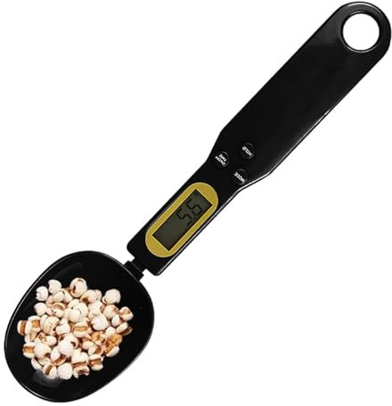 XUQEAYWD Bilancia da cucina digitale, bilancia da cucchiaio elettronica con divisione precisa di 0,1 g e capacità di carico 500 g, piccola bilancia da cucchiaio per cucinare, cuocere e regolare cibo