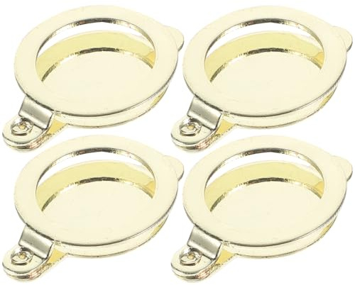 FOYTOKI 4 pièces Couvercle de Regard de Porte Cuivre Protection Intimité Rotative Anti-espionnage pour Porte Appartement Cache Sécurisé Facile à Installer