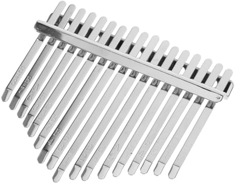 Veemoon Jeu de 17 Touches pour Piano à Pouces Kalimba en Acier Manganèse, Clés de Rechange pour Mbira, Accessoires DIY pour Réparation et Personnalisation de Piano à Doigts, Instrument