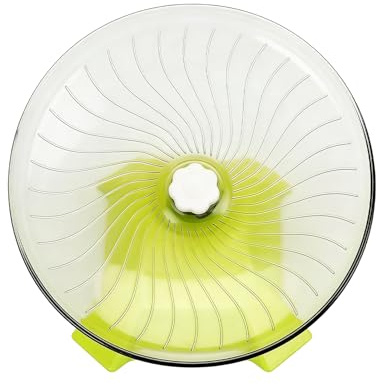 Silenciosa rueda para hámster – Rueda para animales pequeños de 9,45 pulgadas | PP estable - Cinta de correr silenciosa con soporte y 300 g de peso para promover el movimiento de hámsters