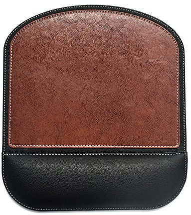 SANQIANWAN Leather Surface Mouse Pad with Soft Rest Wrist Support Anti-Slip Base for Computer Laptop