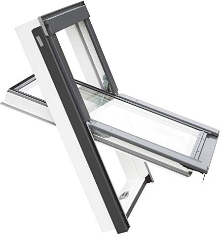 Balio Dachfenster APB aus Kunststoff incl. Universal - Eindeckrahmen 0-50mm (78 x 112) Neu