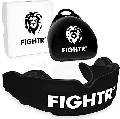FIGHTR® Premium Mundschutz - ideale Atmung & leicht Anpassbar | Sport Zahnschutz für Boxen, MMA, Muay Thai, Hockey & Kampfsport | inkl. Hygiene Box
