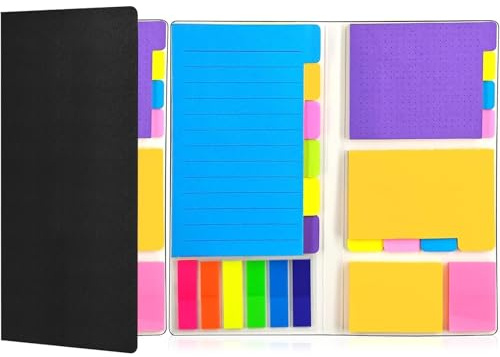 406 Pezzi Set Note Autoadesive, Sticky Notes Foglietti Adesivi Colorate, Segnapagina Colorati Adesivi, Note Etichette Scrivibile, Note Appiccicose Autoadesive, Adatto per Scuola ed Ufficio