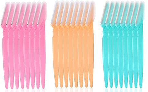 DDSHUN 24 rasoi per sopracciglia, rasoio portatile per sopracciglia, rasoi per viso, rimozione delle sopracciglia, esfoliante, con copertura di precisione, per donne e uomini