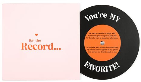 Bee! Anniversary card for Him or Her | Gift for Husband or Wife, Boyfriend or Girlfriend | Valentine's Day Card for men and women | For the Record Love Card