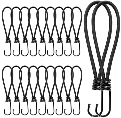 Akicderu Spanngummi mit Haken, 20 Stück Expander mit Haken, 15 cm Robuster Spanngurte mit Haken, Vielseitiger Gummispanner mit Haken, Planenspanner für Verschiedene Anwendungen