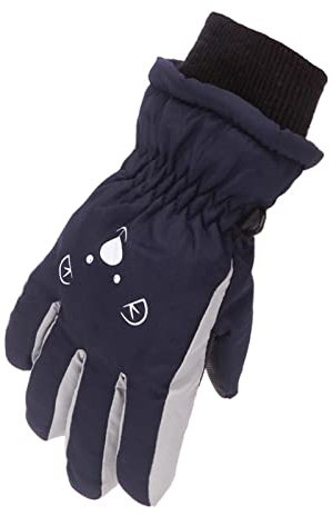 Winterhandschuhe für Kinder Handschuhe Warme Skihandschuhe wasserdichte und Winddichte Verdickt Handschuhe Sporthandschuhe Snowboardhandschuhe Fahrradhandschuhe für Jungen und Mädchen (navy, One Size)