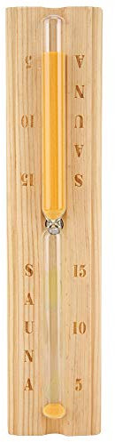 ANKROYU Reloj De Arena Para Sauna, Reloj De Arena Para Sauna, Termómetro Para Sauna, Sauna Montada En La Pared, Reloj De Arena De 15 Minutos, Temporizador De Arena, Reloj De Cuenta Atrás, Reloj De Are