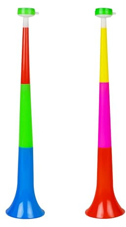 RmKbe 2 Pieces Vuvuzela Trumpets Loudly Horn Fan Spectator Noisemaker Plastic Stadium Football Game Horn for Sporting Events