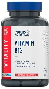 Vitamin B12 Tablets 1000mcg – High Strength Vegan B12 Supplement for Energy, Tiredness & Fatigue Reduction – Immune & Nervous System Support – Halal, Gluten-Free, GMP Certified – UK-Made (90 Tablets)