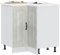 IKAYAA Mueble Esquinero Cocina Kalmar, Armario de Esquina, Mueble Bajo de Cocina sin encimera 75.5 x 75.5 x 81.5 cm Gris hormigón