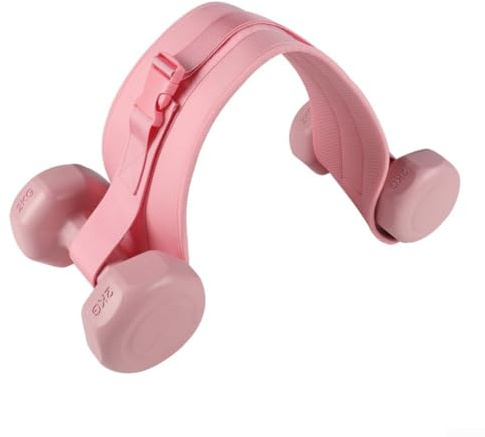 Home Fitness Cinturón de empuje de cadera con sistema de soporte de mancuernas diseñado para movimiento controlado y compromiso muscular de glúteos específico (rosa)