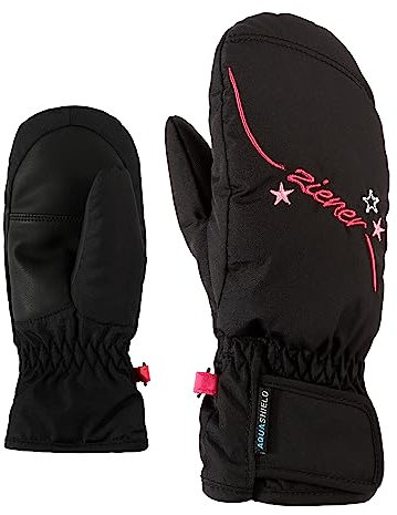Ziener Mädchen LULANA AS MITTEN GIRLS glove junior Ski-handschuhe, black, 5.5 (M)
