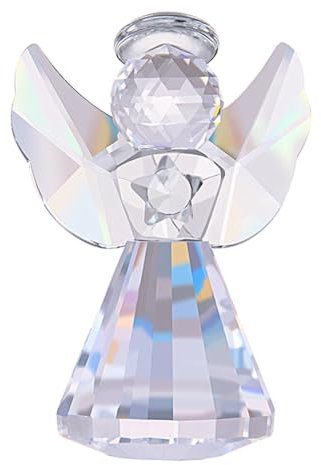 LONGWIN - Figura Decorativa de ángel de Cristal, diseño navideño