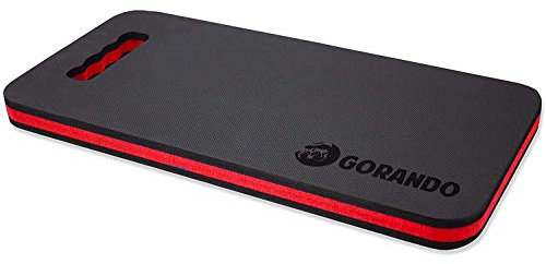 GORANDO® Premium Kniekissen |rot| Kniebrett | Knieunterlage - Ideal für die Arbeit in Werkstatt, Haus, Garten | Knieschoner, Knie-Matte, Sitz-Unterlage…