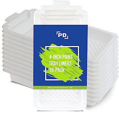 Precision Defined Bac Jetable pour Bacs À Peinture De 10 cm, Paquet De 10 Liners, Adaptés Aux Rouleaux De Peinture De 10 cm