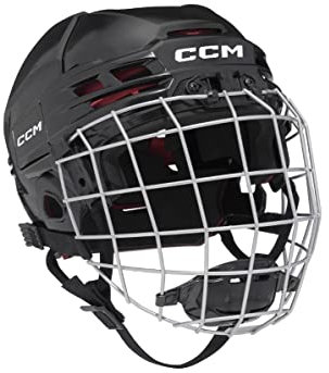 CCM Tacks 70 Helm Combo Bambini, Farbe-Schwarz