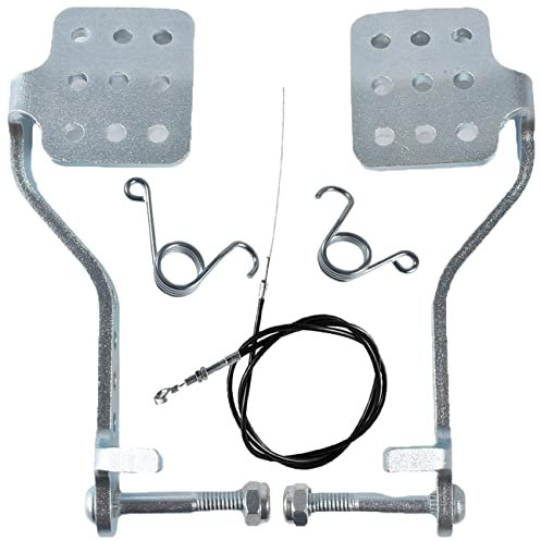 QASKEHKT Brake Throttle Pedals 71 Cable with Return Springs Kit for 196cc 6.5hp Road Rocket Azusa Fun Kart Radio Flyer Carter Go Kart Vintage Go Cart Racing Drift Trike Heavy Duty Parts