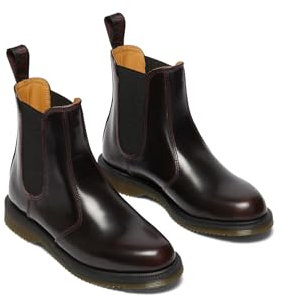 Dr. Martens Damen Flora Chelsea Boot Fashion, Cherry Red Arcadia, 9
