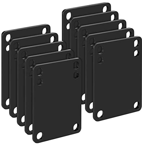 Pineeseatile Longboard Rise Pads Skateboard Riser Schockpolster Gummi weiche 3 mm Langboard -Steigerung für Longboards Roller Cruiser Black 10pcs