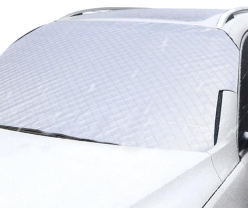 DWFEYOI Frontscheibenabdeckung Auto, Windschutzscheibe Abdeckung, Windschutzscheibenabdeckung, Scheibenabdeckung Auto, Faltbar gegen Sonne, Schnee, Frost, Staub, 140 * 101cm