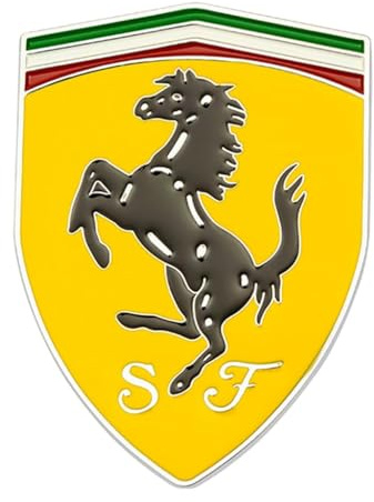 KMJGQWSC Auto Stemma Adesivo per Ferrari F430/430 Scuderia 2004-2009,Carrozzeria Esterni Logo Distintivo Dell'emblema Adesivi Decorazione Accessori