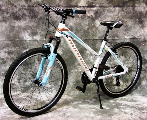 26 Zoll ALUMINIUM DAMEN UND MÄDCHEN MOUNTAINBIKE MIRAGE Gefedert mit 21-Gang Kettenschaltung Daumenklick Schaltung NEU 2666 Weiss-türkis BITTE BEACHTEN AB 155 CM KÖPERGRÖSSE GEEIGNET !!!!!!!