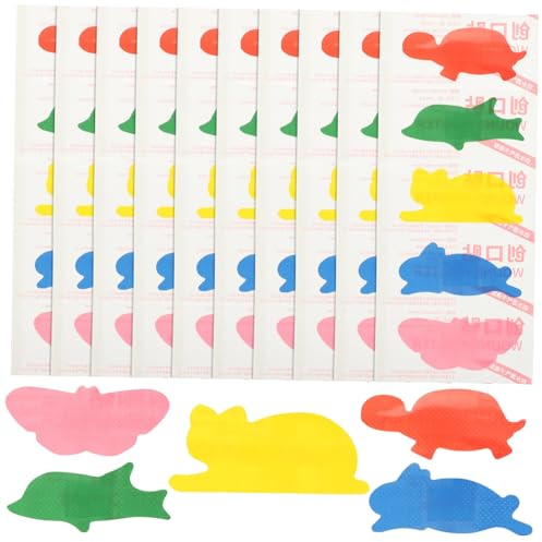 Beatifufu Colorful Cartoon Kids Wound Bandages 30 Pieces Adhesive Breathable Wound Care Patches for Injuries Children 120 Pieces 4 Boxes