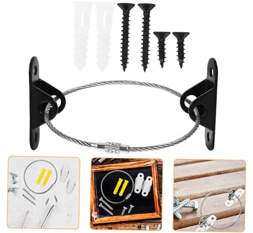 Hohopeti 2 juegos Correas de Seguridad para Muebles con Anclajes Resistentes para Fijación Pared Kit Antipuntas para Bebés con Tornillos Protección Segura para Estanterías y Tocadores