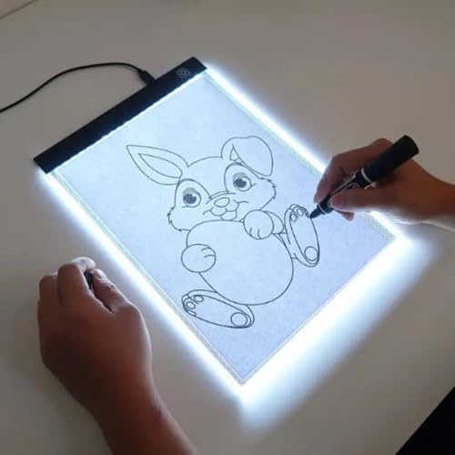 Boîte Lumineuse À LED A2/a3/a4/a5, Planche À Tracer avec Luminosité Réglable sur 3 Niveaux, Planche À Tracer Dimmable Parfaite pour Le Dessin Et Le Calque A4