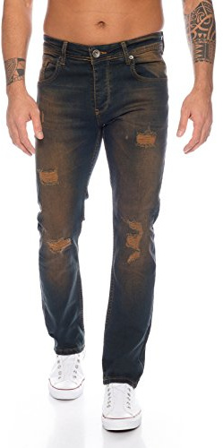 Rock Creek Herren Jeans Dirty Wash RC-329 [W42 L36]