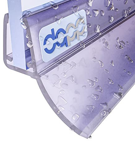 DQ-PP Duschdichtung 100cm – Dichtung für 6mm – 8mm Glastür Stärke – UK12 – Wasserablaufprofil Wasserabweisprofil – Duschabdichtung Duschwand – Ersatzteile für Duschkabine – Transparent