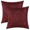 CaliTime Kissenbezüge für Dekokissen, 2 Stück, für Couch und Sofa, Heimdekoration, modern, glänzende und stumpfe Kontraste, geometrische Formen, burgunderfarben, 40 x 40 cm