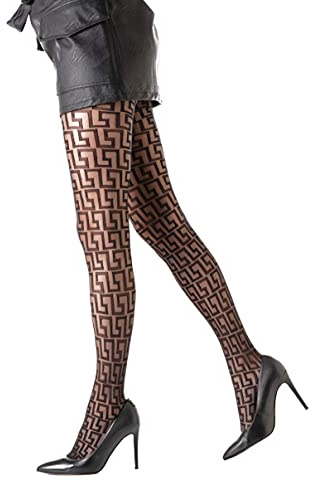 Gi&Gi Collant Donna Velati Fantasia Elegante 40 Denari Made in Italy n.1550