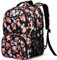 Sac à Dos Femme Grand 50L, Sac à Dos Ordinateur Portable Sac à Dos Déjeuner Imperméable Sac à Dos Travail avec USB Charging Port, Sac à Dos de Voyage Affaires pour Scolaire Collège - Noir Rose