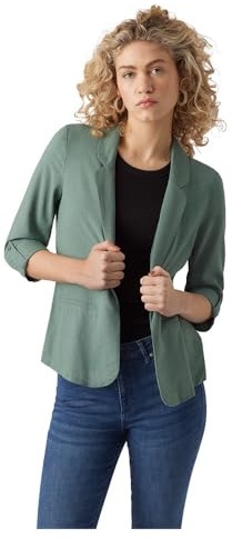 VERO MODA Damen Blazer VMJesmilo Sakko mit Dreiviertel-Ärmeln 10279700 Laurel Wreath S