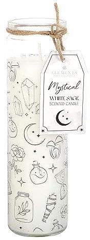 Mystical White Sage Tube Candle - 7 Day Prayer, Cleanse Home & Altar | Spiritual Home Cleansing, Ward Off Negative Energies | White Sage Fragrance, Paraffin Wax | Positive Energy & Magical Prayer