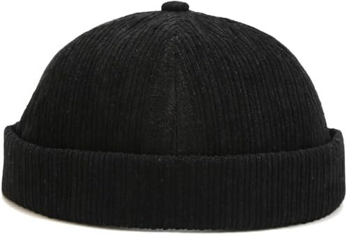 VIAUMBR Dockermössa, mössa, huvudduk, fiskarhatt för män och kvinnor, svart, storlek 56-60