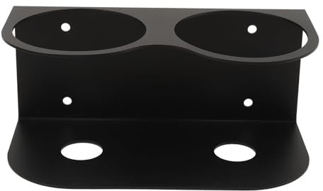 Natudeco Wall Spray Bottle Holder Carbon Steel Spray Can Storage Rack Wall Mount Paint Bottle Organizer for Garage Garden Office Bathroom (2 Hole)